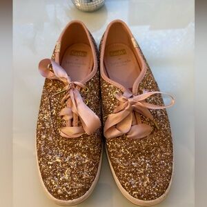 Kate Spade Keds Collab ROSE GOLD SNEAKERS